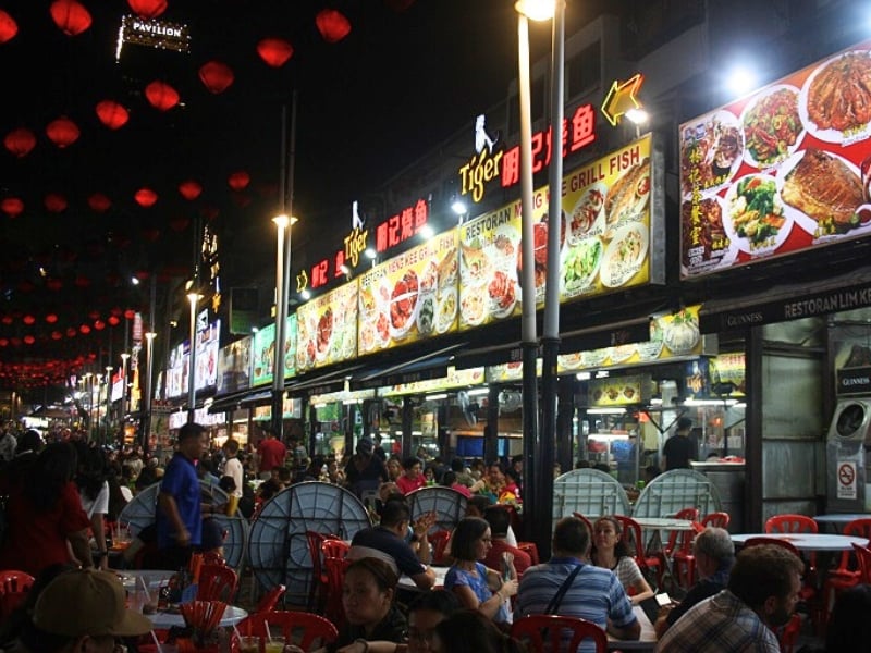 jalan alor food street in bukit bintang